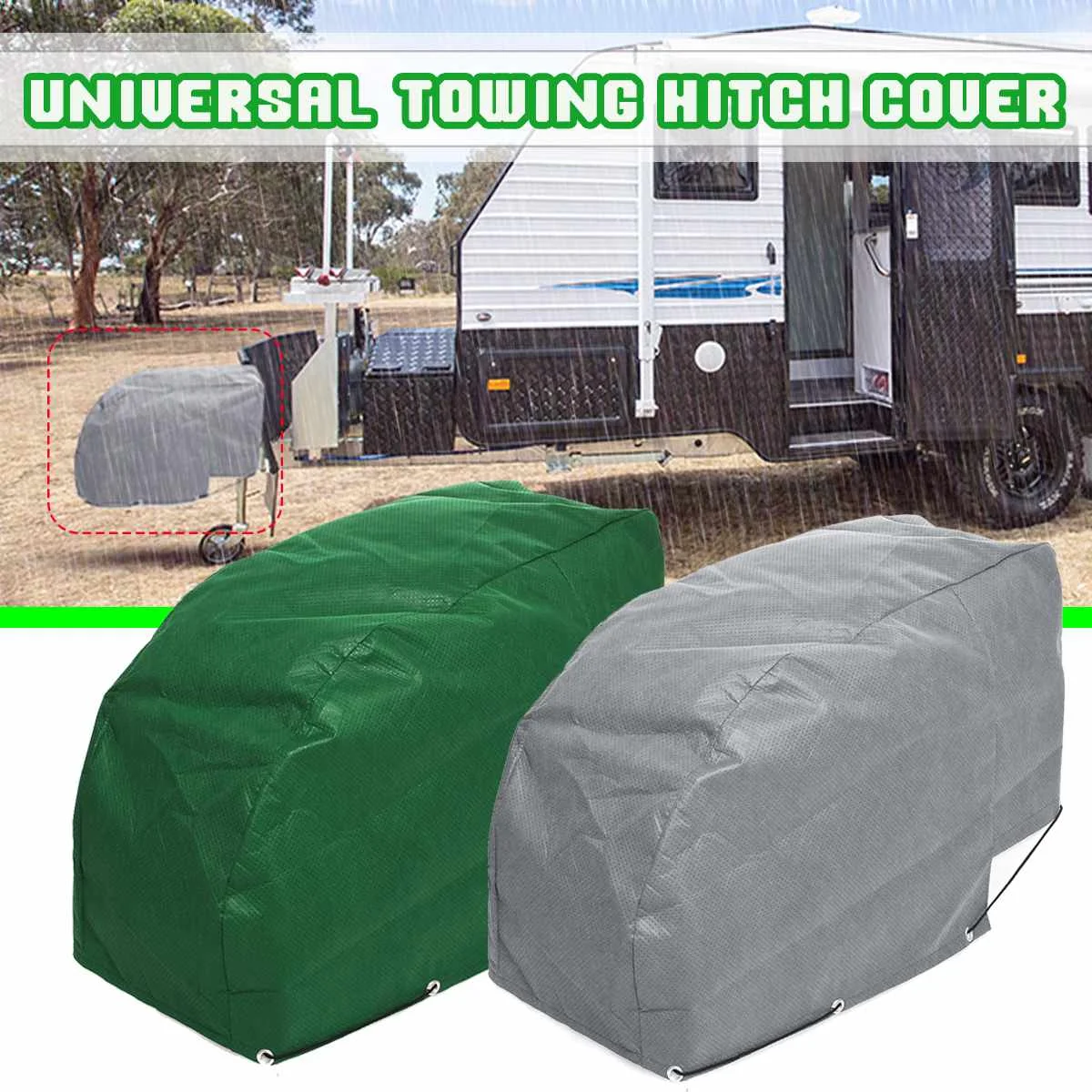 

Universal RV Caravan Trailer Towing Hitch Cover Coupling Lock Sunshade Covers Protection Waterproof Dustproof