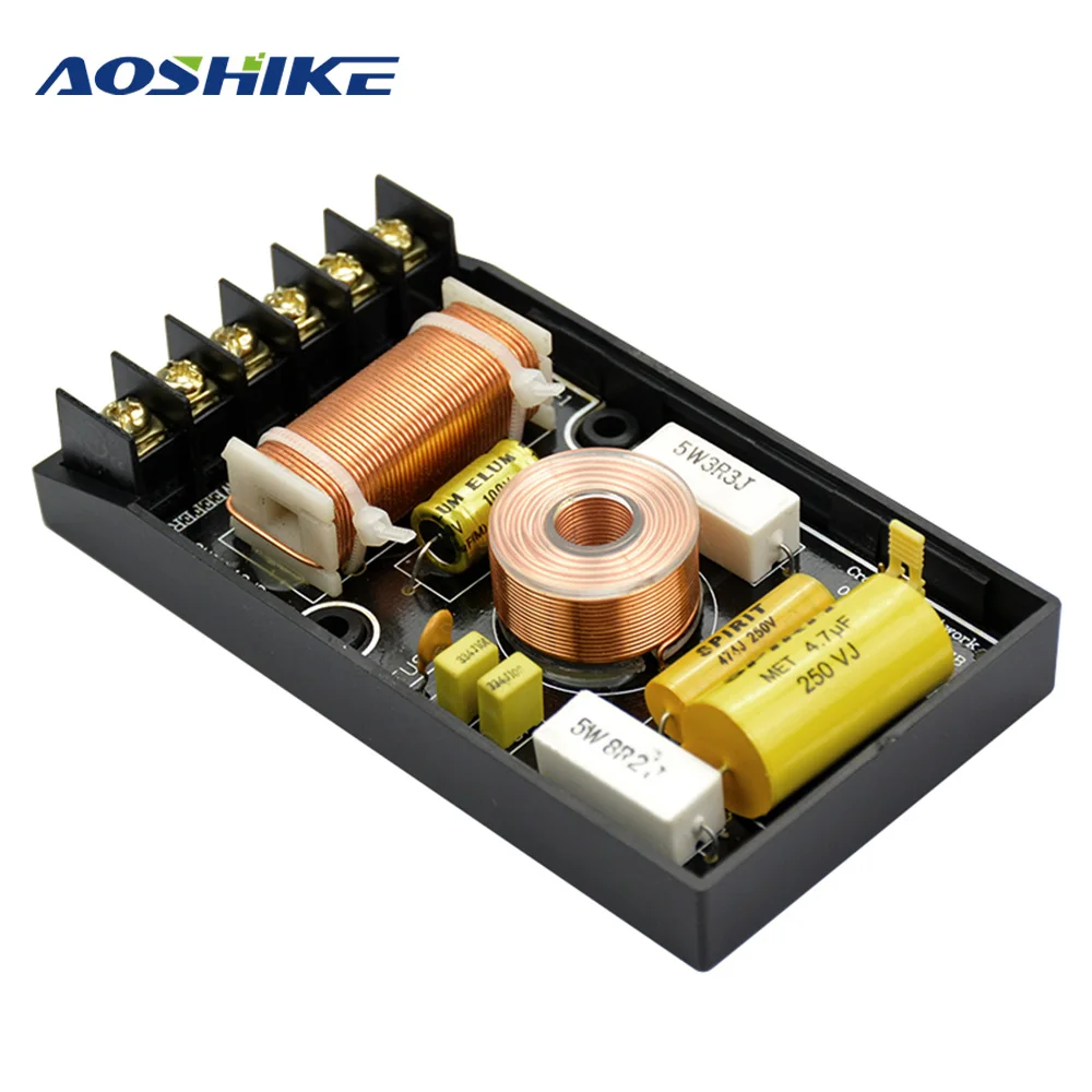 AOSHIKE 1 шт. 2 Way машинный делитель частоты автомобиль аудио колонки Высокочастотный динамик сабвуфер делитель кроссовера 100W кроссовер фильтр