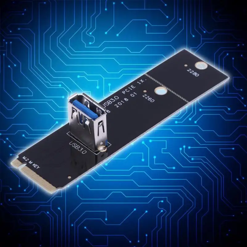 Конвертер M.2/NGFF на USB3.0 PCI E X16 адаптер для майнинга графическая плата