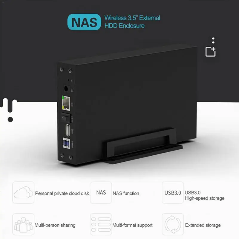 10TB External Solid State Drive USB3.0 90MB/S With NAS Intelligent Metal WAN Network Storage Wireless HDD Enclosure Cloud Disk