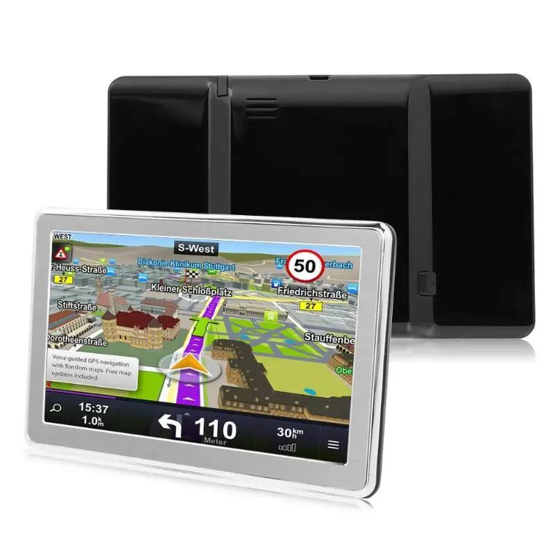 X8 7 pulgadas pantalla táctil Ultra fino coche camión GPS sistema de navegación portátil 8 GB GPS navegador FM transmisión táctil pantalla HD GPS