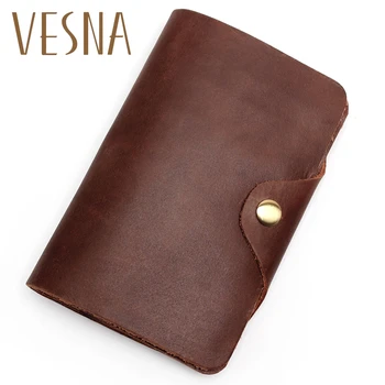 

Vesna Long Travel Wallet For Men Real Crazy Horse Leather Purse Card Holder Hot Selling Free Ship Men's Vintage Wallets