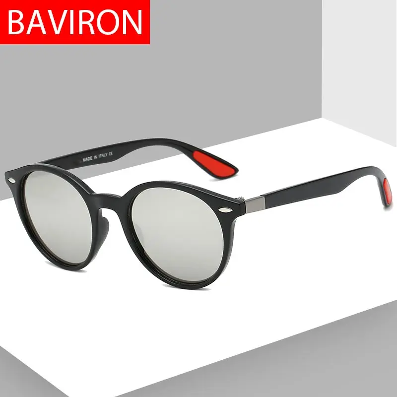 BAVIRON поляризационные солнцезащитные очки Мужские Круглые Солнцезащитные