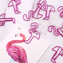 10 шт./лот Розовый фламинго Закладка планировщик бумажный зажим для Книга по вязанию Канцтовары офисный школьный поставка