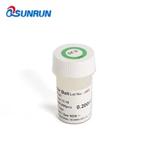 Boule à souder au plomb pour remballage, 1 bouteille de 250K PMTC Sn63Pb37 BGA, 0.2 0.25 0.3 0.35 0.4 0.45 0.5 0.55 0.6 0.65 0.76mm