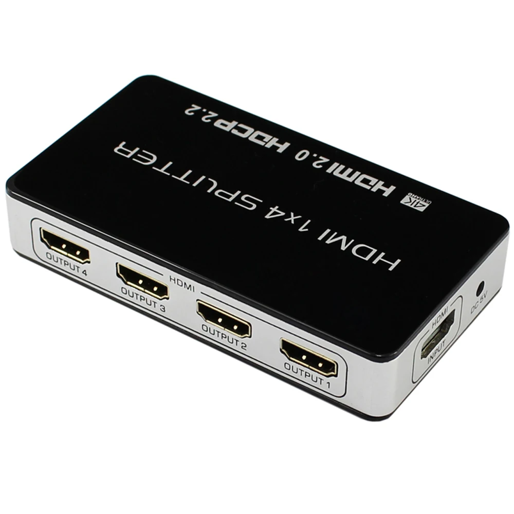 

Hdmi Splitter 1X4 4K@60Hz Uhd Hdcp 2.2 Split Repeater Switch Box Input 4 Output Hdmi 2.0 For Hdtv Ps3 Dvd Stb