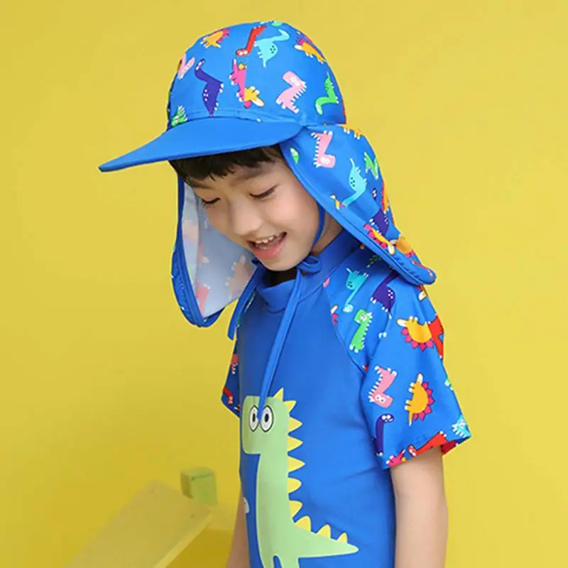 

Explosion Sunhat Children's Neck Cap Ear Guard Breathable Anti-UV Sun Visor Beach Hat Neck Protector Ear Breathable UV Protect