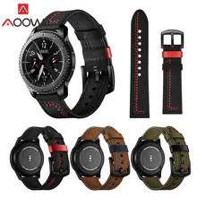 22 мм ремешок для часов из натуральной кожи для samsung Galaxy Watch 46 мм gear S3 Frontier/классический быстросъемный браслет ремешок SM-R800