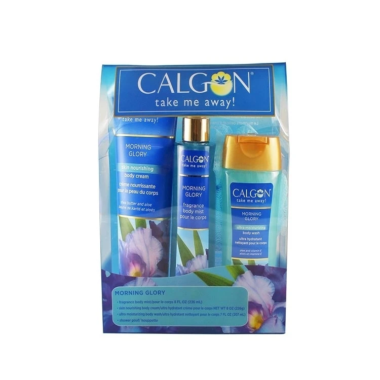 Calgon Morning Glory By Calgon For Women 4 Pc Gift Set Body Mist 8 Oz Body Cream 8 Oz Body Wash 7 Oz Shower Pouf Aliexpress Beauty Health