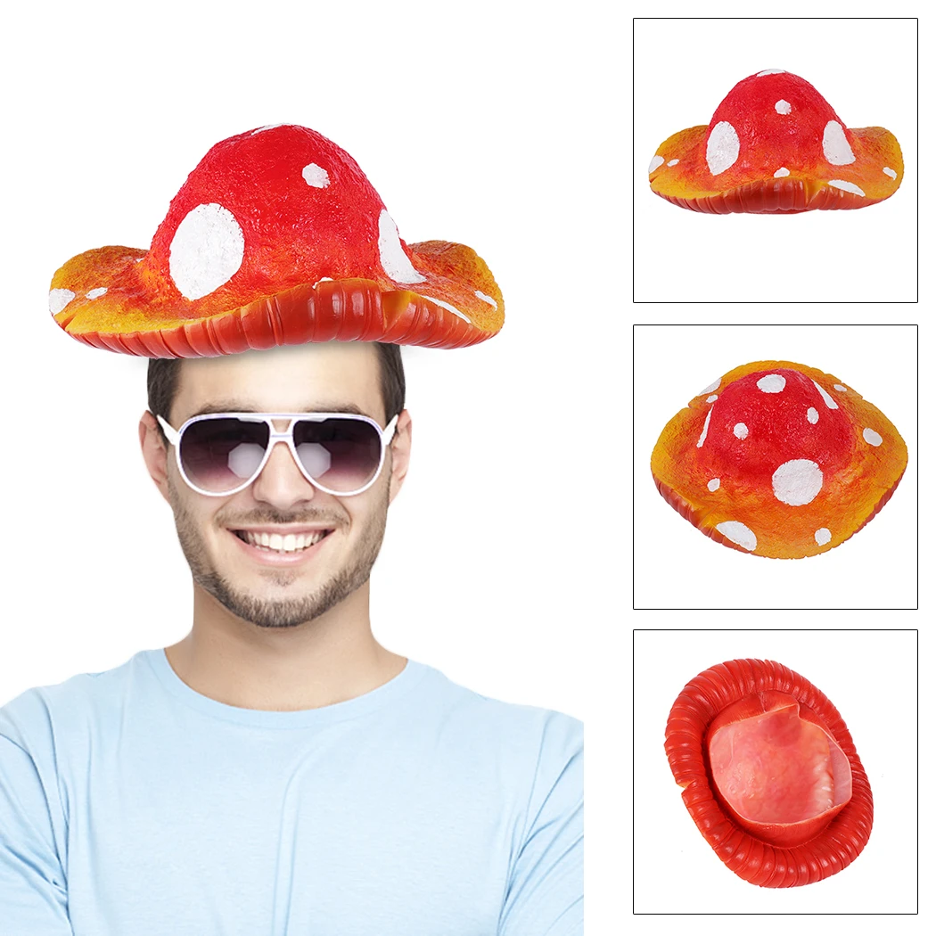 

Carnival Party Hat Funny Creative Simulated Mushroom Cosplay Hat Costume Hat Masquerade Dress Up Props 2019 New Arrive