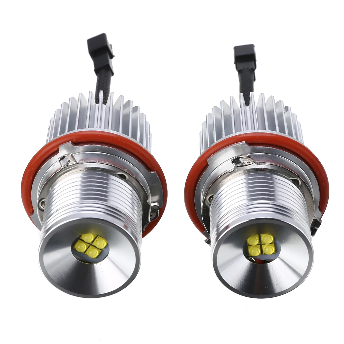 

1 Pair 40W LED 12-30V Car Front Light Angel Eyes Marker Light Bulb Error Free with Wiring Harness Headlight For BMW E39 E60