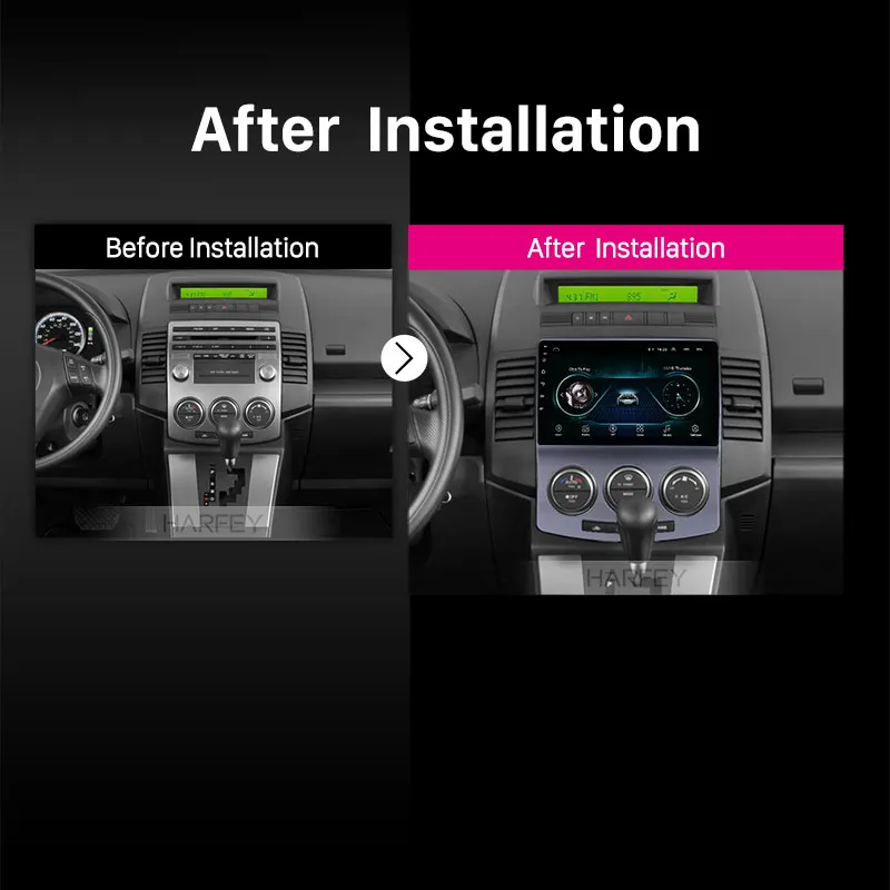 Perfect Harfey 2Din GPS Head Unit Android 8.1 Car Radio 9inch For 2005-2010 Old Mazda 5 car Multimedia Player With Bluetooth DAB+ Camera 5