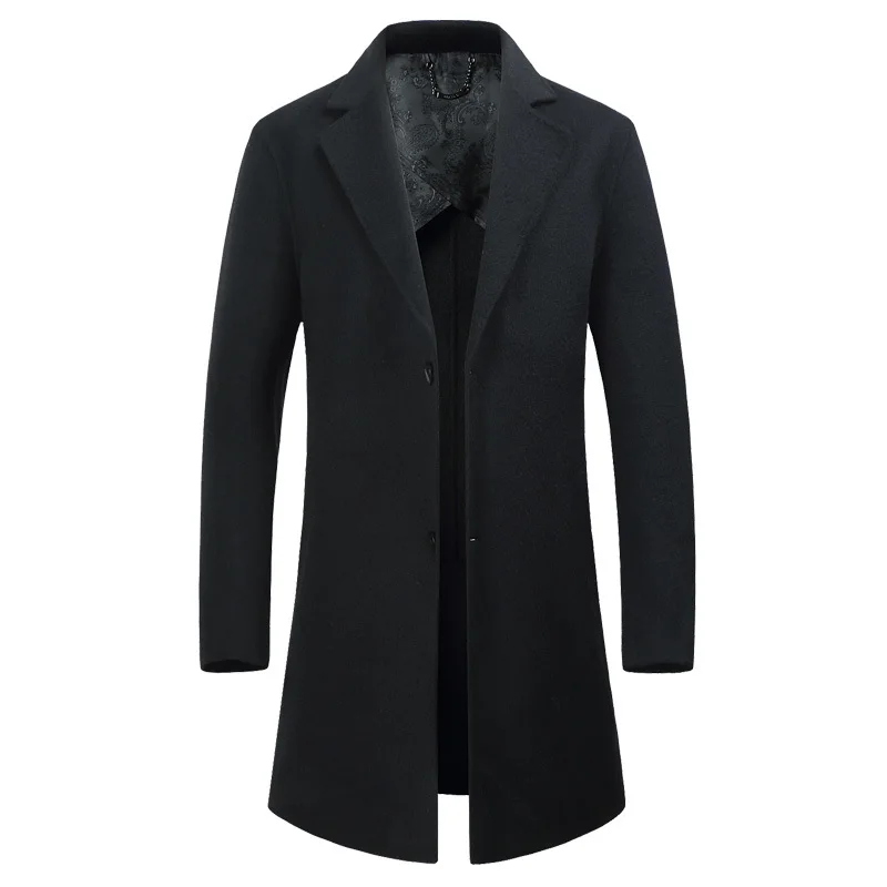 8XL 7XL 6XL 5XL 4XL New Winter woolen long peacoat men
