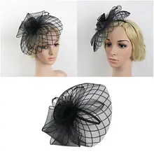 Цветочные сетчатые ободок на голову, заколка для украшения свадебной фотографии с искусственным цветком для волос Зажимы с кольцами аксессуары