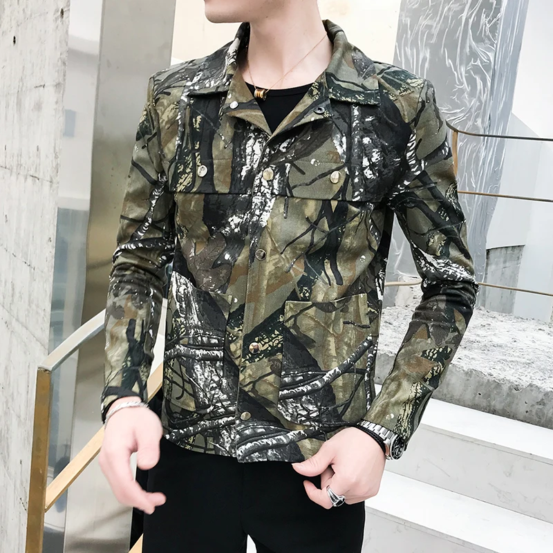 Achat Veste Camouflage homme printemps manteau homme personnalité Streetwear chaqueta camuflaje vêtements veste homme chaquetas verano hombre