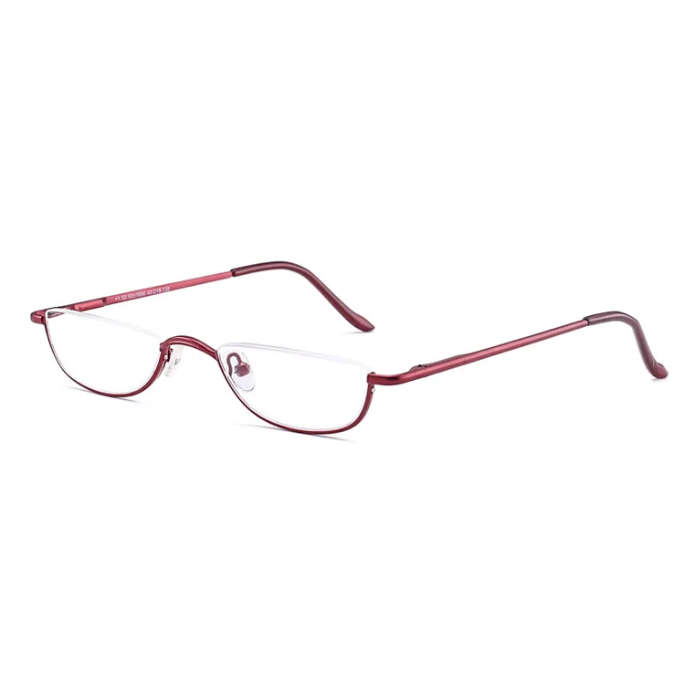 Half-frame Metal Reading Glasses Stainless Steel Quality Mini Reading Glasses Manufacturer Direct Sales Glasses Portable Semi