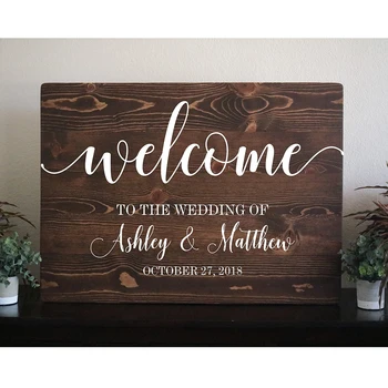 

Wedding Welcome Sign Wood ,Custom Wedding Sign Wood,Personalized Wooden Welcome Sign, Unique ,Welcome Wedding Signs