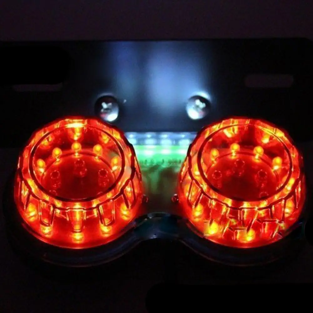 LumiParty ретро LED мотоцикл двойной Задний сигнал поворота тормозной номерной знак