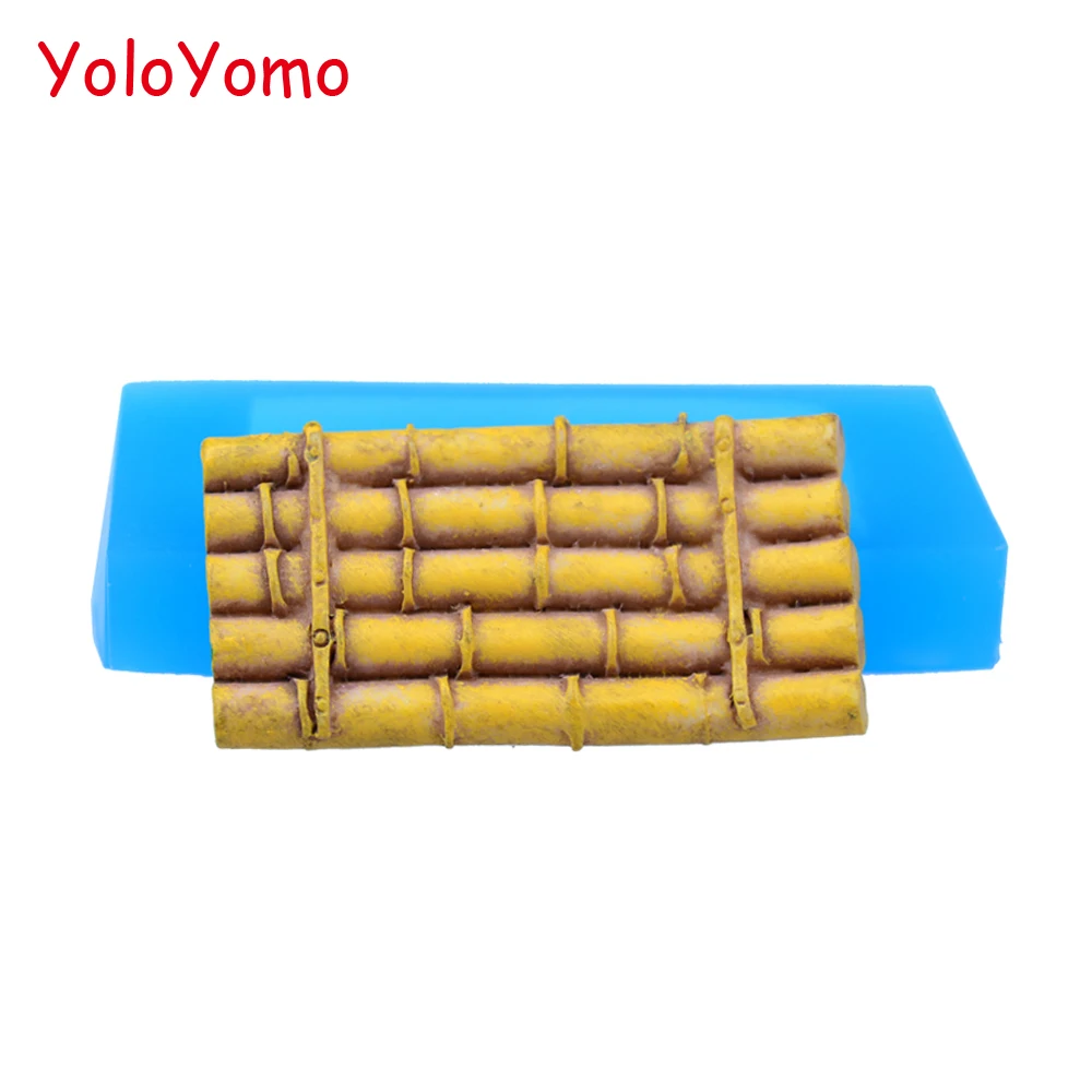 

F364YL 46.1mm Big Bamboo Fence Silicone Push Mold - for Food Safe Cake Decoration Fondant, Cookie Biscuit, Chocolate, Resin Mold