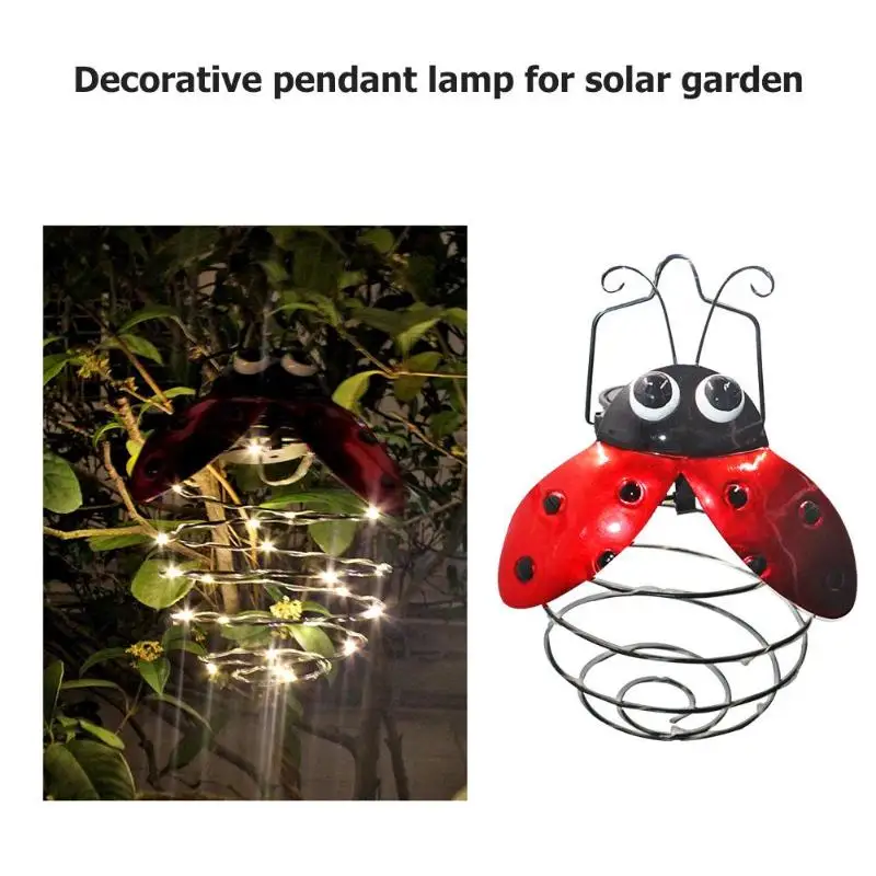 

Solar LED Beetle Hanging Light Warm White Outdoor Lawn Landscape Lamp Decor Beetle Mosquito Chandelier Garden Atmosphere Lamp