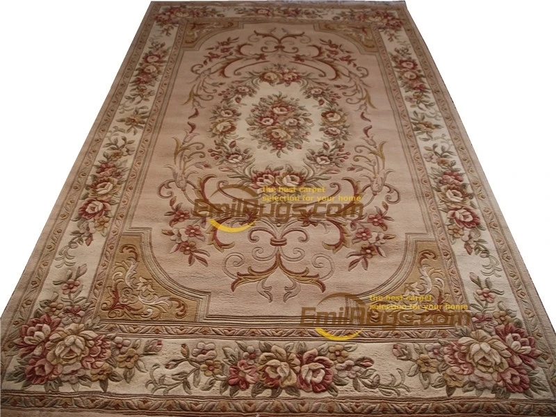 Вискоза французский ковер о ручной узлом толстые плюшевые французский коврик «савонри» ковер Сделано на заказ 6,4 'X 9,51' lx1616 129 gc85savyg28