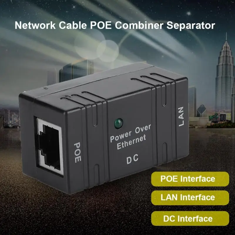 

Mini POE Combiner Separator Universal RJ45 Connector AP Network Bridge POE Injector Hot Sale