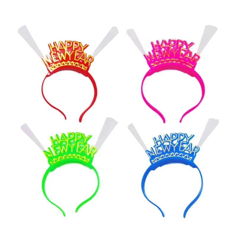 

Happy New Year LED Lights Flash Headband Kids Hair Band Birthday Headwear