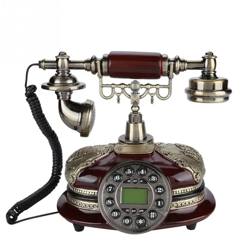 

Retro Landline Home Office Fixed Telephone FSK/DTMF With Pause and Redial Function 50 Caller ID Record with English User Manual