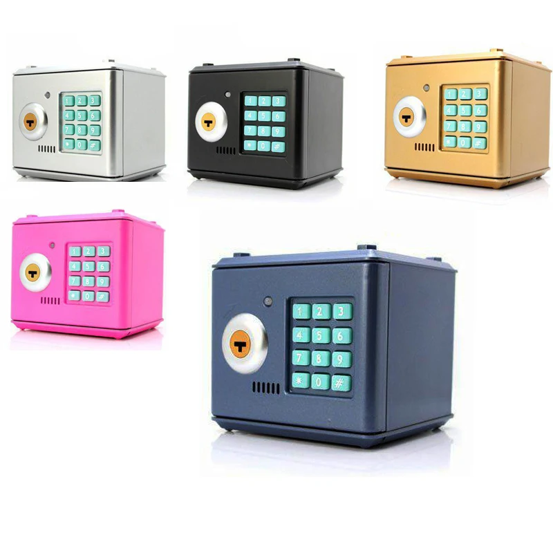 Portable Safety Mini Piggy Safes box and Security Money Jewelry Storage Collection Box Home Office Security Storage Box DHZ027