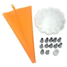 14 шт./компл. Обледенение Трубопроводы Крем кондитерский мешок сопла комплект DIY торт украшения набор Нержавеющая сталь сопла комплект с для сбора и хранения