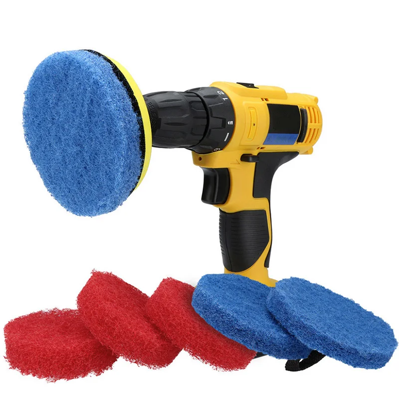 

Bathroom Cleaning Brush Drill Accessory Kit Nylon Power Scrub Scouring Pads Tool