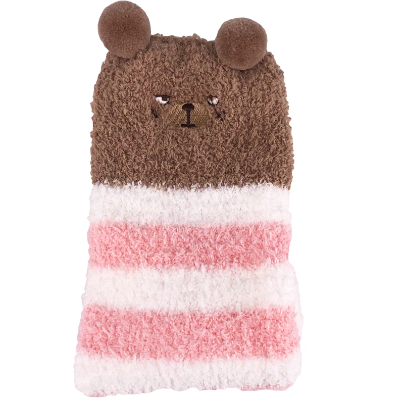ABDL Winter Warm Coral Fleece Knee Socks Baby Girls Animal Stockings Striped Kawaii Long Thigh High Socks Ddlg Daddy Dom Socks