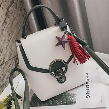 

2019 Preppy Stylish Crossbody Bag For Women Casual PU Leather Multi-Purpose Tassel Pendant Shoulder Bag For Ladies