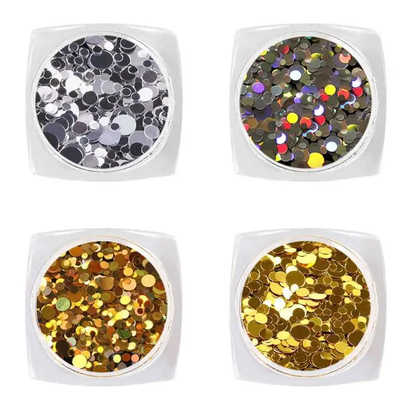 

1Box Luxury Gold Silver Laser Sequins Nail Glitter Shiny Bling Nail Art Decoration Manicure Nail Decoration Glitter Sequins