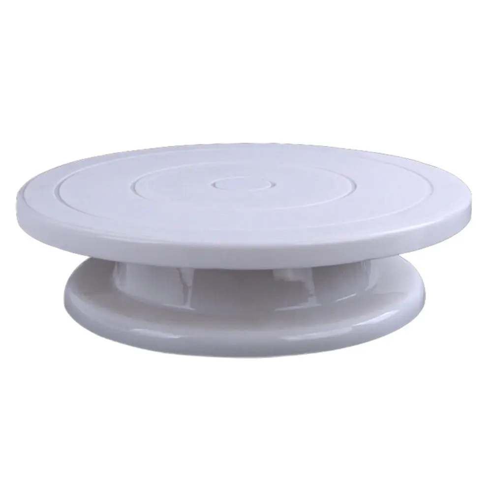 Пластиковый поворотный стол для торта вращающаяся противоскользящая круглая подставка для кексов вращающаяся настольная пластина кухонная форма для самодельной выпечки инструмент