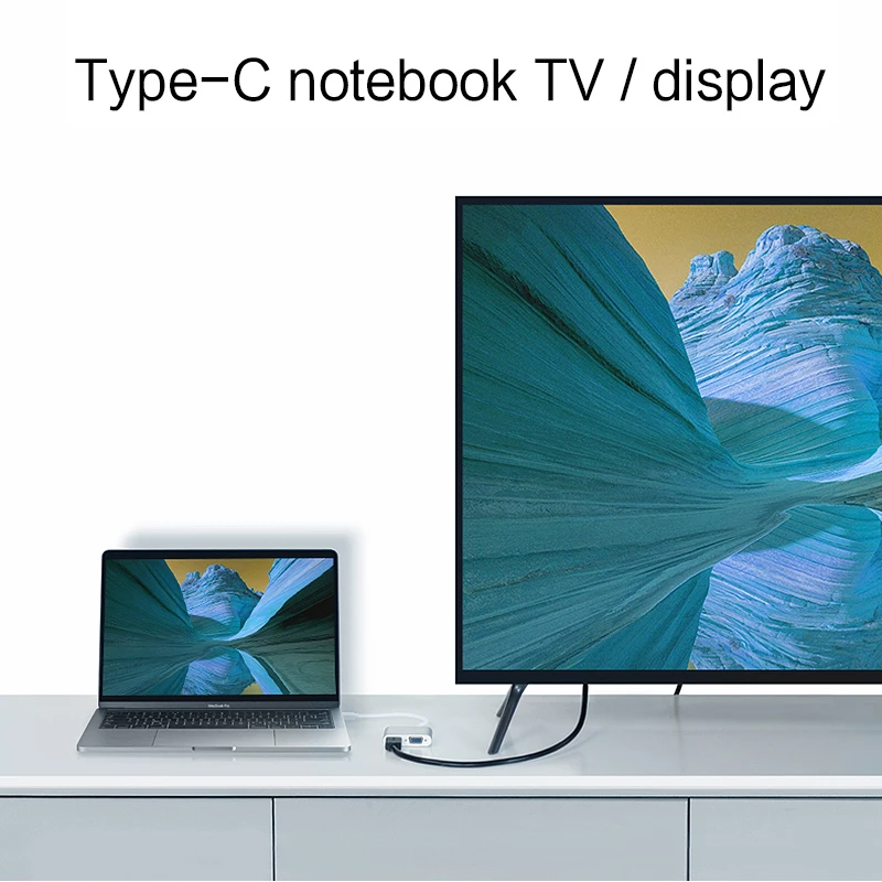 Адаптер конвертер HUWEI USB C в HDMI VGA штекер для Microsoft Surface Go Book 2 подключение к планшету