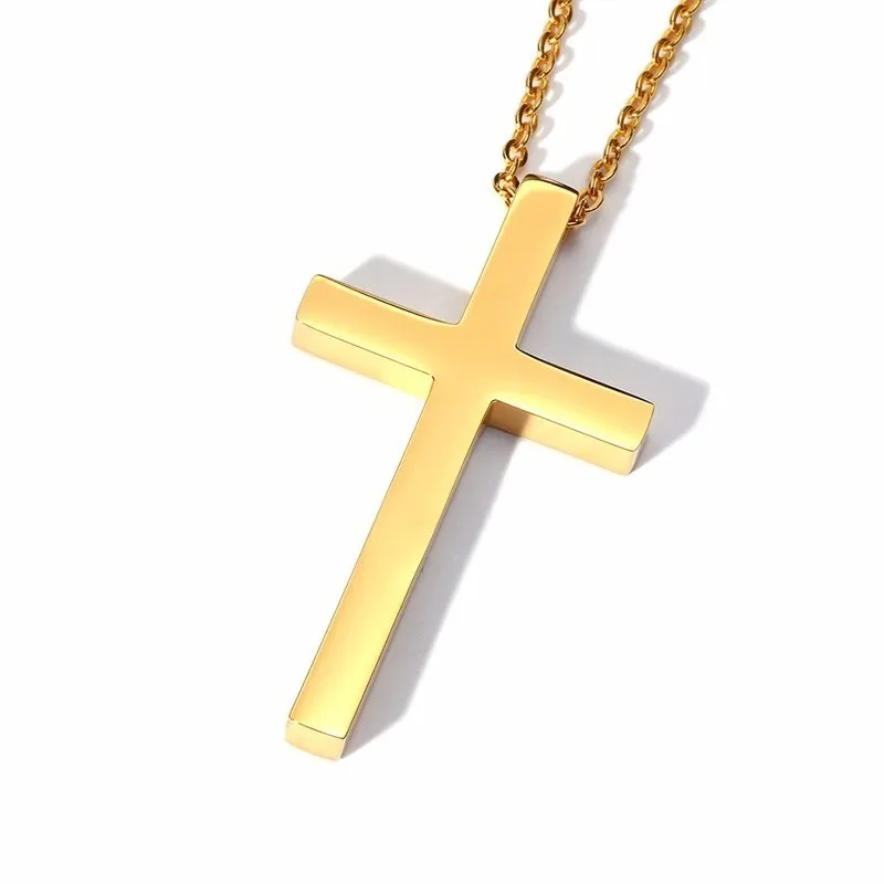 Simple Stainless Steel Men's Cross Pendant Necklace for Men Jewelry Assorted Colors-in Pendant Necklaces from Jewelry & Accessories on Aliexpress.com | Alibaba Group