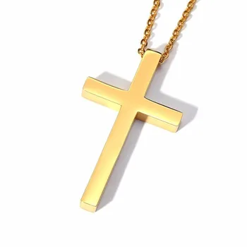 Simple Stainless Steel Men's Cross Pendant Necklace for Men Jewelry Assorted Colors-in Pendant Necklaces from Jewelry & Accessories on Aliexpress.com | Alibaba Group