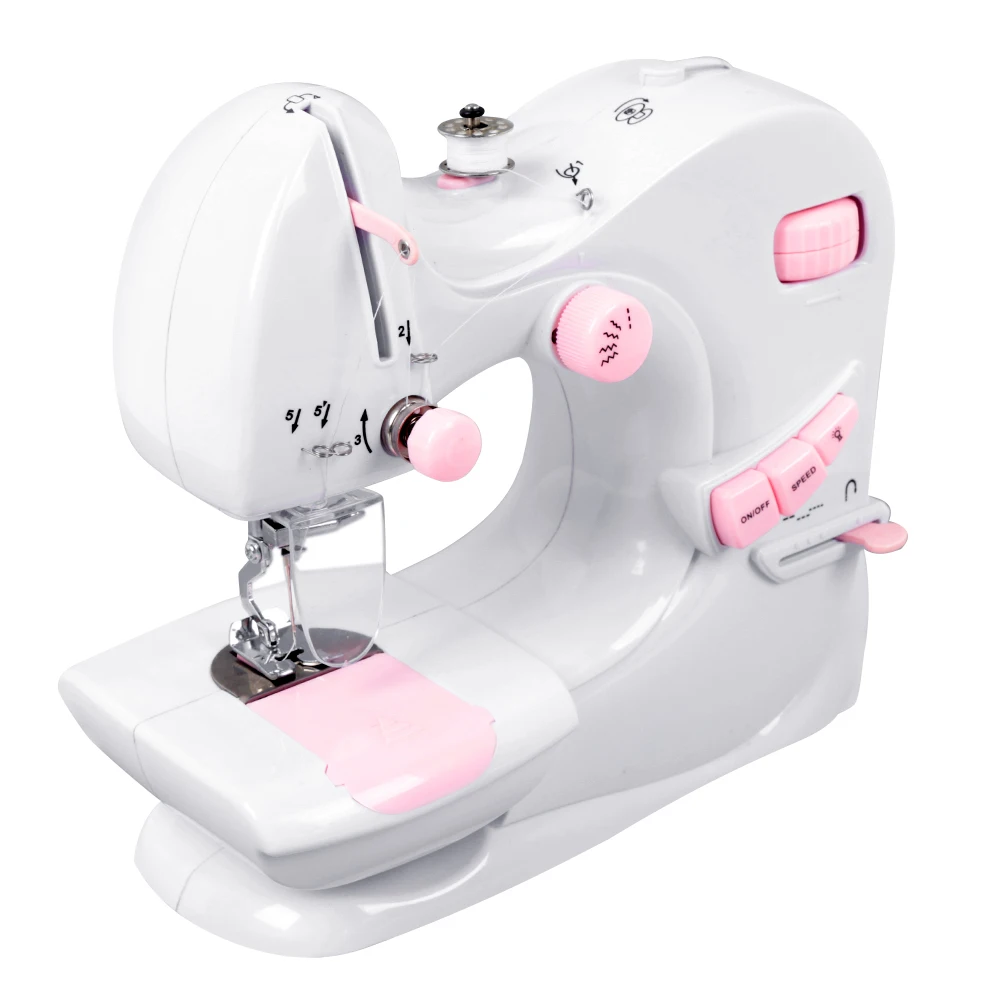 

Household Mini Electric Sewing Machine New Mini Sewing Machine With Catcher Desktop Two-Needle Manuel Sewing Machine