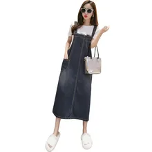 Denim Dress 2019 Summer Loose Strap Jeans Dress Preppy Style Suspender Denim Sundress Denim Overall Dresses Plus Size XS-5XL Denim Dress 2019 Summer Loose Strap Jeans Dress Preppy Style Suspender Denim Sundress Denim Overall Dresses Plus Size XS-5XL