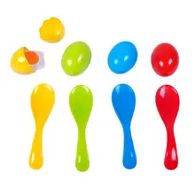 1 шт. Набор для игры с яйцами и ложкой забавные креативные пластиковые яйца релейный набор баланс игра яйцо реле гонки для детей Веселые вечеринки Семейные выходы