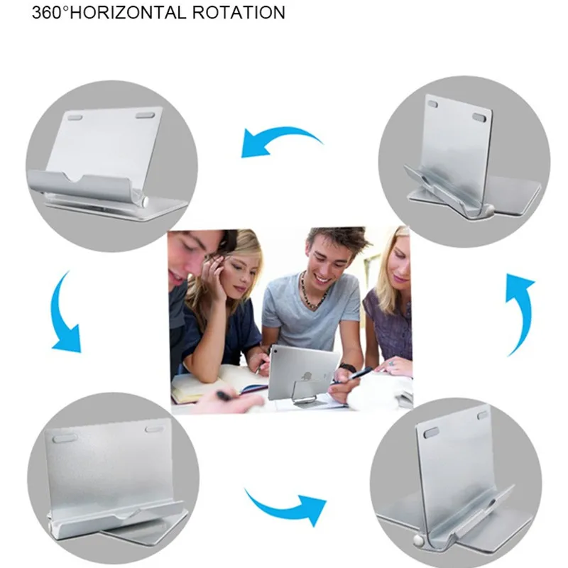 

KISSCASE 360 Degree Rotate Tablet PC & Mobile Phone Stand Holder Aluminum Alloy Desktop Lazy Support Folding Detachable Bracket