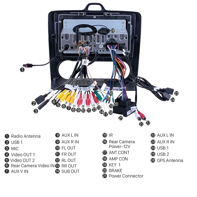 Clearance Harfey Quad-core/Octa-core 10.1 Inch Car Radio Audio Stereo GPS Multimedia Player For 2004-2007 2008 2009 2010 2011 Ford Focus 2 4