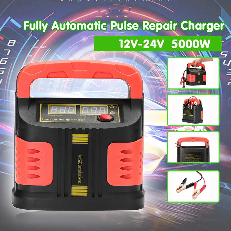 

Autoleader 12/24V 5000W Car Handheld Battery Charger Jump Starter EmergencyCharger Booster Power Bank Automatic Repair