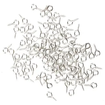 

100pcs Small Tiny Mini Eye Pins Eyepins Hooks Eyelets Screw Threaded silver/gold/copper 8x3.5mm for jewelry