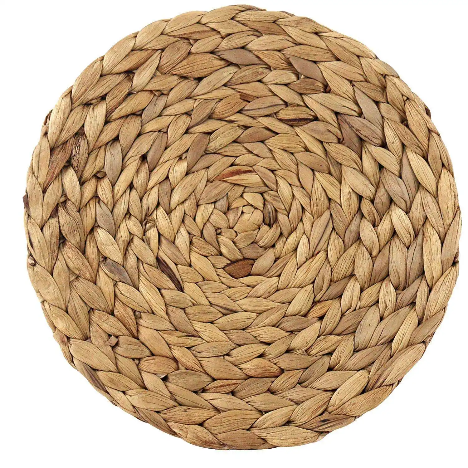 Натуральный плетеный коврик ручной работы из соломы, деревянный круглый плетеный коврик, жаростойкий горячий Теплоизоляционный Противоскользящий коврик, гиацинт для воды