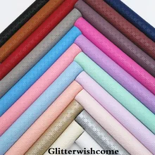 Glitterwishcome 21X29 см A4 размер винил для луков тисненый крест кожа ткань винил для луков, GM016A