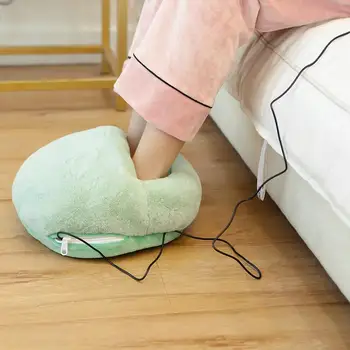 

Winter Big Foot Warm Heating Pad Slippers Warm Solid Color USB Foot Warmer Shoes For Office Home Computer Electric Heat Slipper