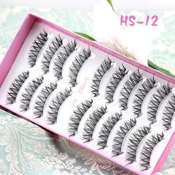 

500set 10Pair/set Natural Thick Long False Eyelashes Mink Eyelash Extension Makeup Fake Lashes Eye Lashes fashion