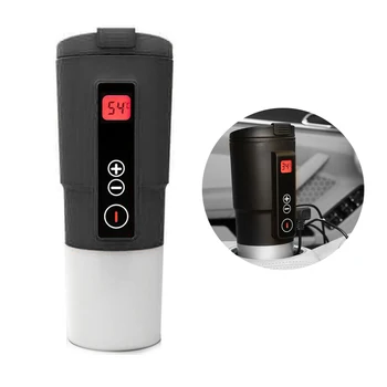 

12V 410ml Car Heated Kettles Machine Car Electric Kettles Car Cup Espresso Coffee Maker Milk Pot Water